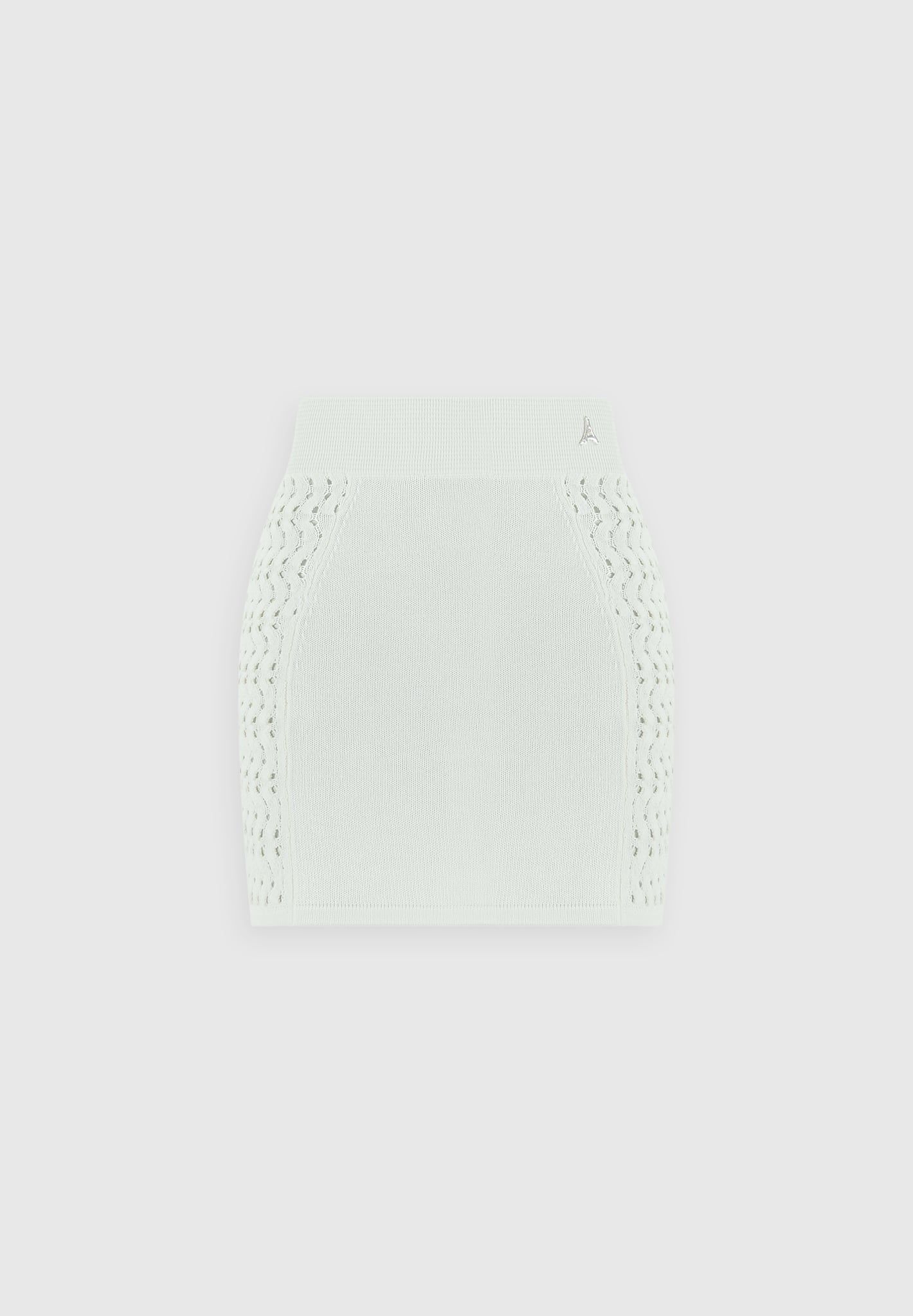 Textured Knitted Mini Skirt - Sage Green sold by Maniere De Voir product image thumbnail 2