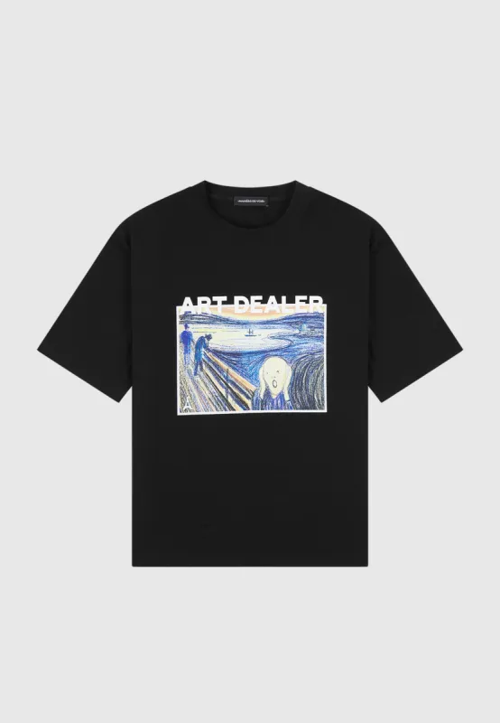 Art Dealer Graphic T-Shirt - Black sold by Maniere De Voir