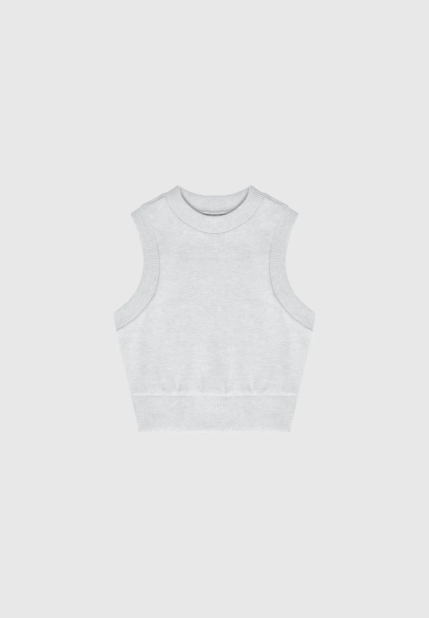 Jersey Racer Crop Top - Grey sold by Maniere De Voir product image thumbnail 2