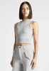 Jersey Racer Crop Top - Grey sold by Maniere De Voir