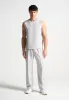 Pierre - Relaxed Fit Textured Pleated Tailored Trousers - Grey sold by Maniere De Voir