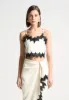 Satin and Lace Camisole Top - Ivory sold by Maniere De Voir