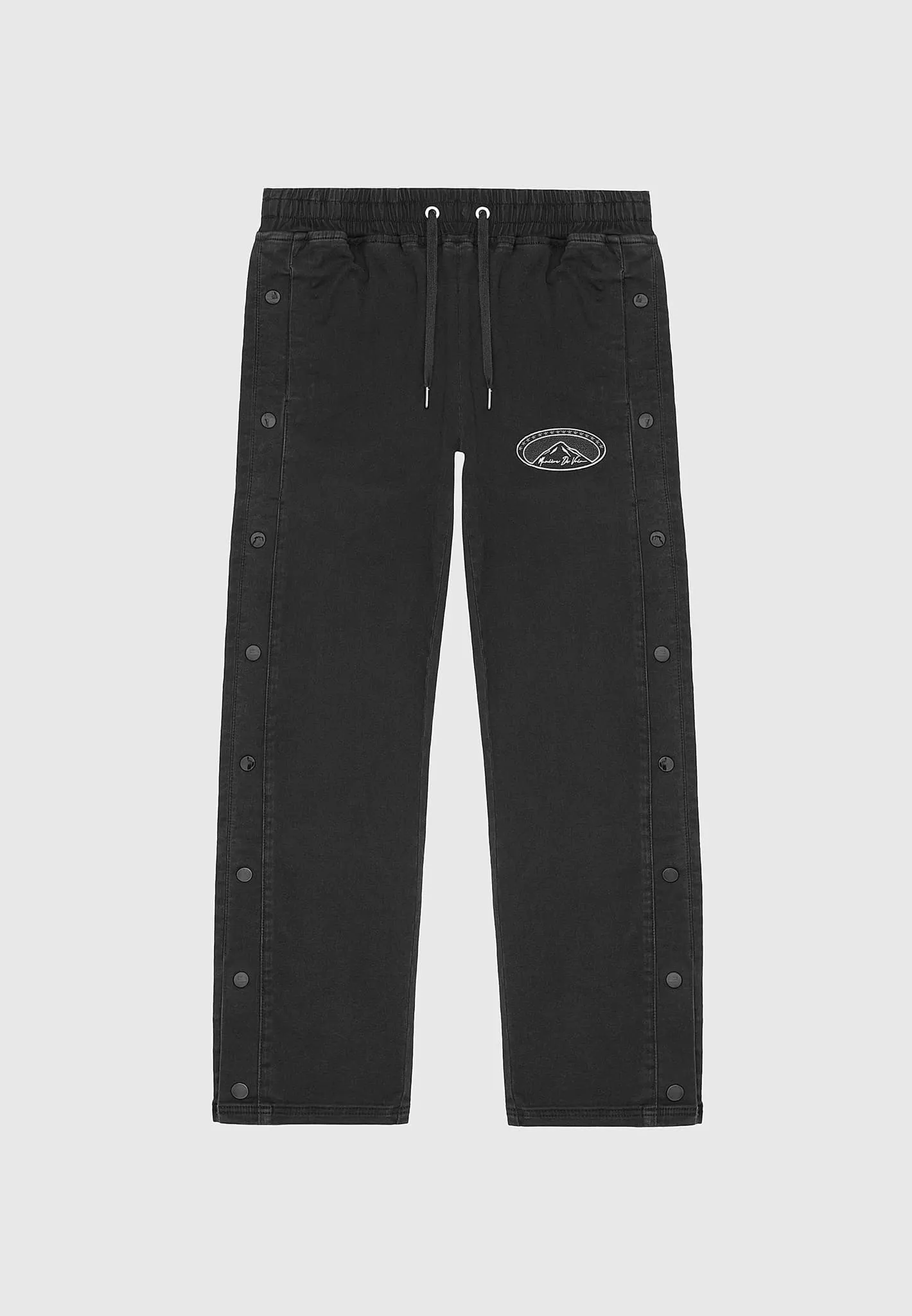 Denim Popper Cargo Pants - Washed Black sold by Maniere De Voir product image thumbnail 2