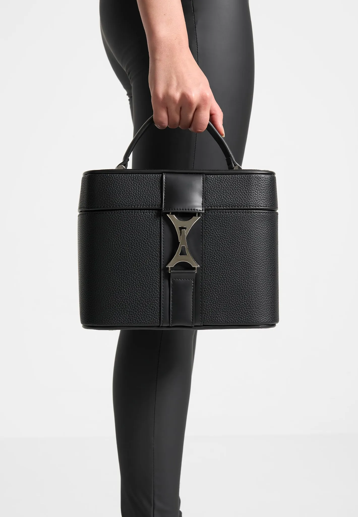 Leather Eiffel Clasp Vanity Case - Black sold by Maniere De Voir product image thumbnail 3