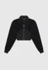 Zip Through Loopback Track Jacket - Black sold by Maniere De Voir
