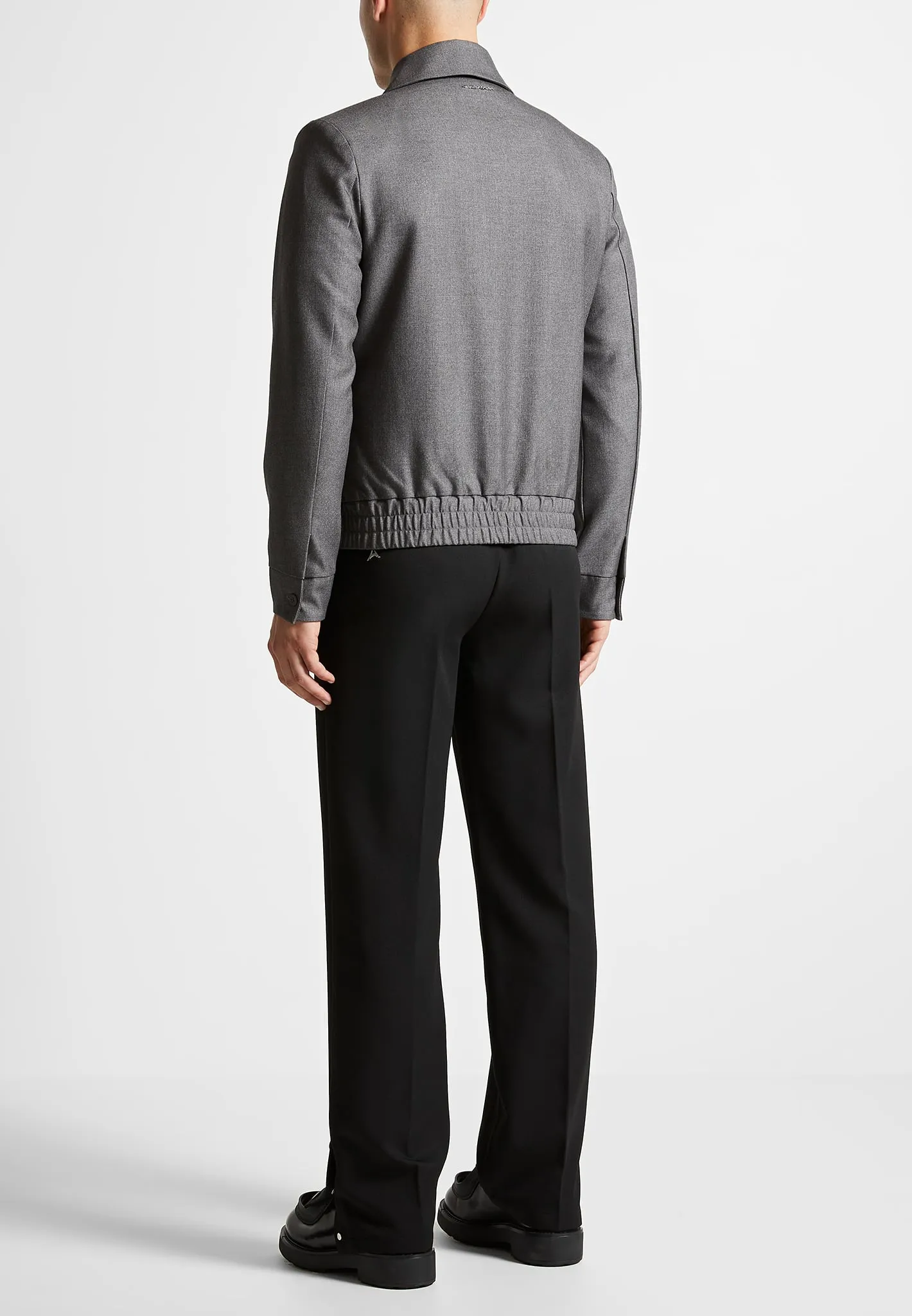 Roger - Tailored Harrington Jacket - Grey sold by Maniere De Voir product image thumbnail 4