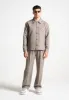 Textured Tailored Long Sleeve Shirt - Taupe sold by Maniere De Voir