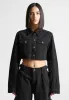 Cropped Tacked Sleeve Jacket - Black sold by Maniere De Voir