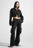 Cropped Tacked Sleeve Jacket - Black sold by Maniere De Voir