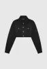 Cropped Tacked Sleeve Jacket - Black sold by Maniere De Voir