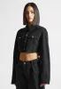 Cropped Tacked Sleeve Jacket - Black sold by Maniere De Voir