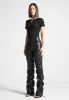 Tacked Leather T-Shirt Jumpsuit - Black sold by Maniere De Voir
