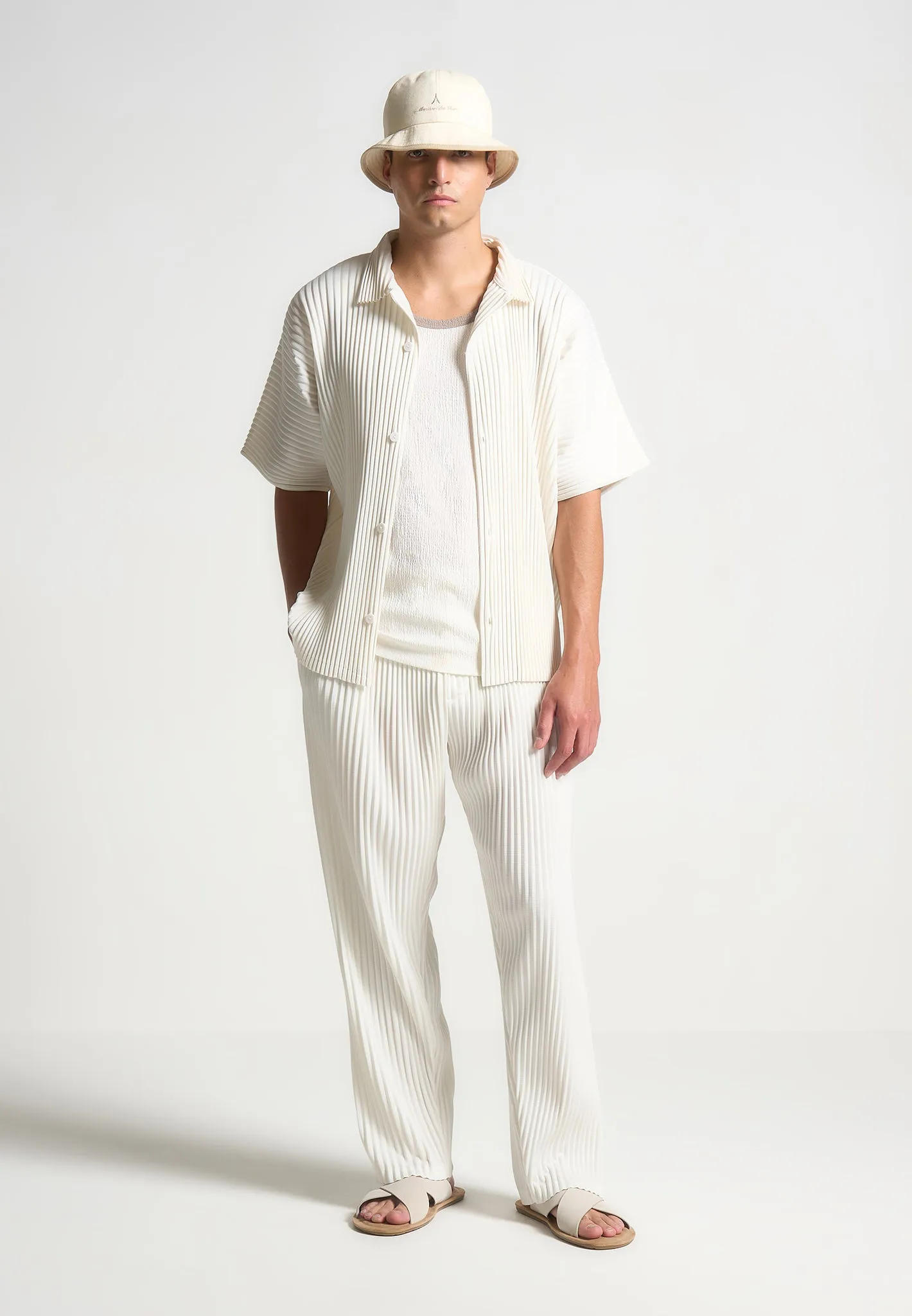 Pascal - Pleated Shirt - Off White sold by Maniere De Voir product image thumbnail 3