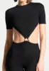 Knitted Backless Jumpsuit - Black sold by Maniere De Voir