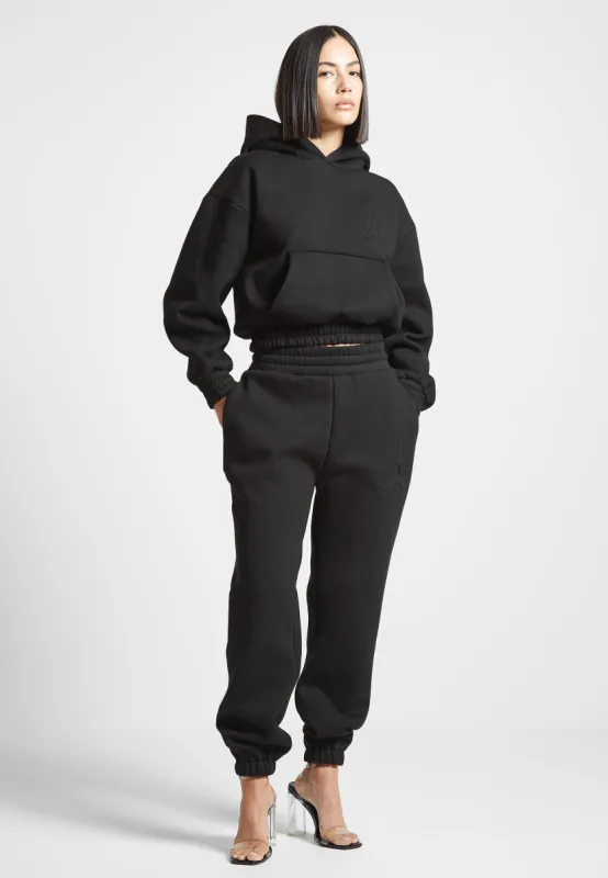 Éternelle 420GSM Eiffel Embossed Hoodie - Black sold by Maniere De Voir