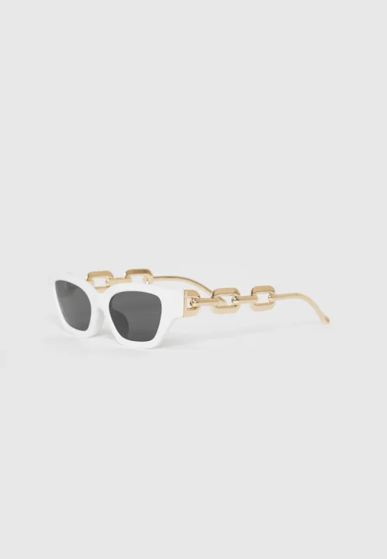 Riviera Sunglasses - White sold by Maniere De Voir
