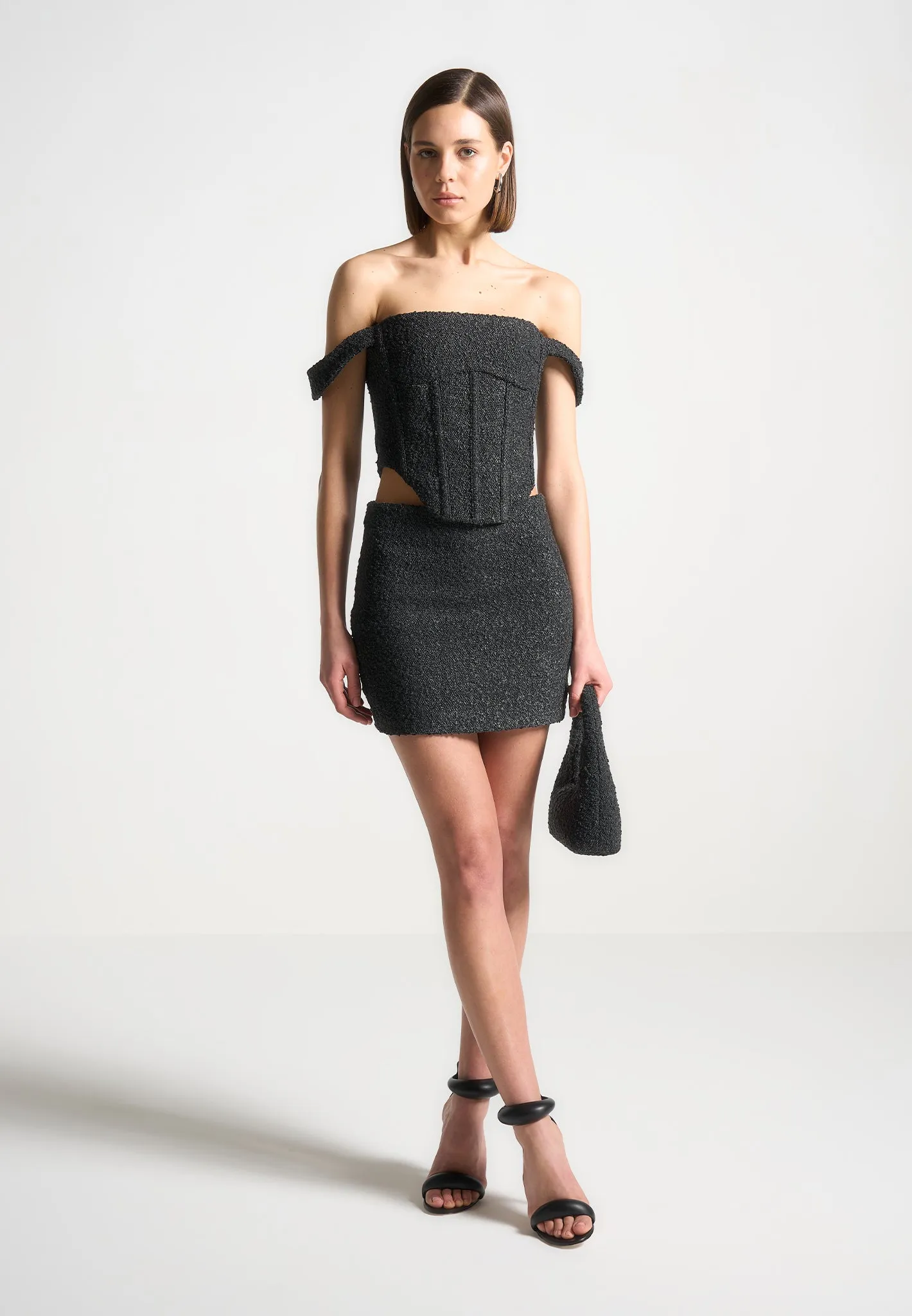 Boucle Mini Skirt - Black sold by Maniere De Voir