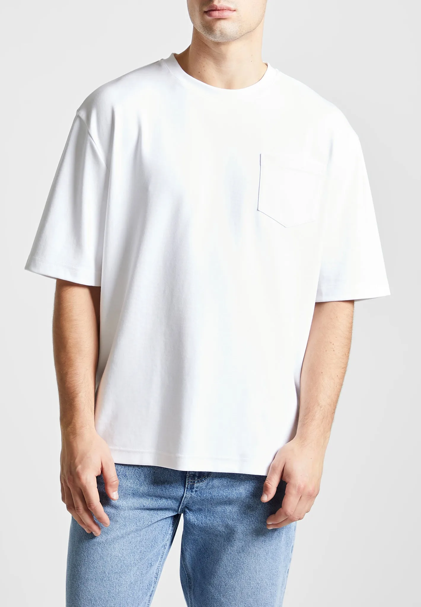 Oversized Fit Cotton T-Shirt - White sold by Maniere De Voir product image thumbnail 2