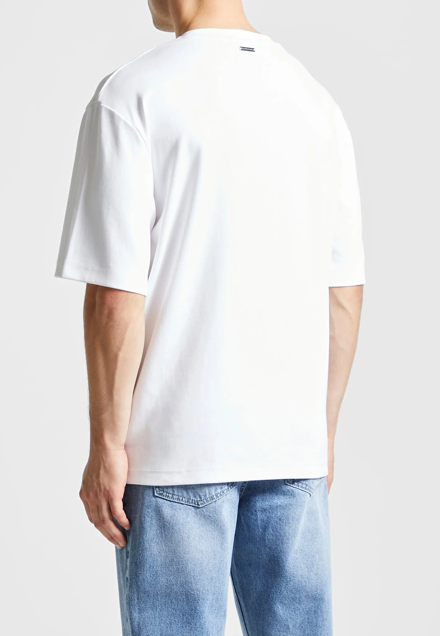 Oversized Fit Cotton T-Shirt - White sold by Maniere De Voir product image thumbnail 5