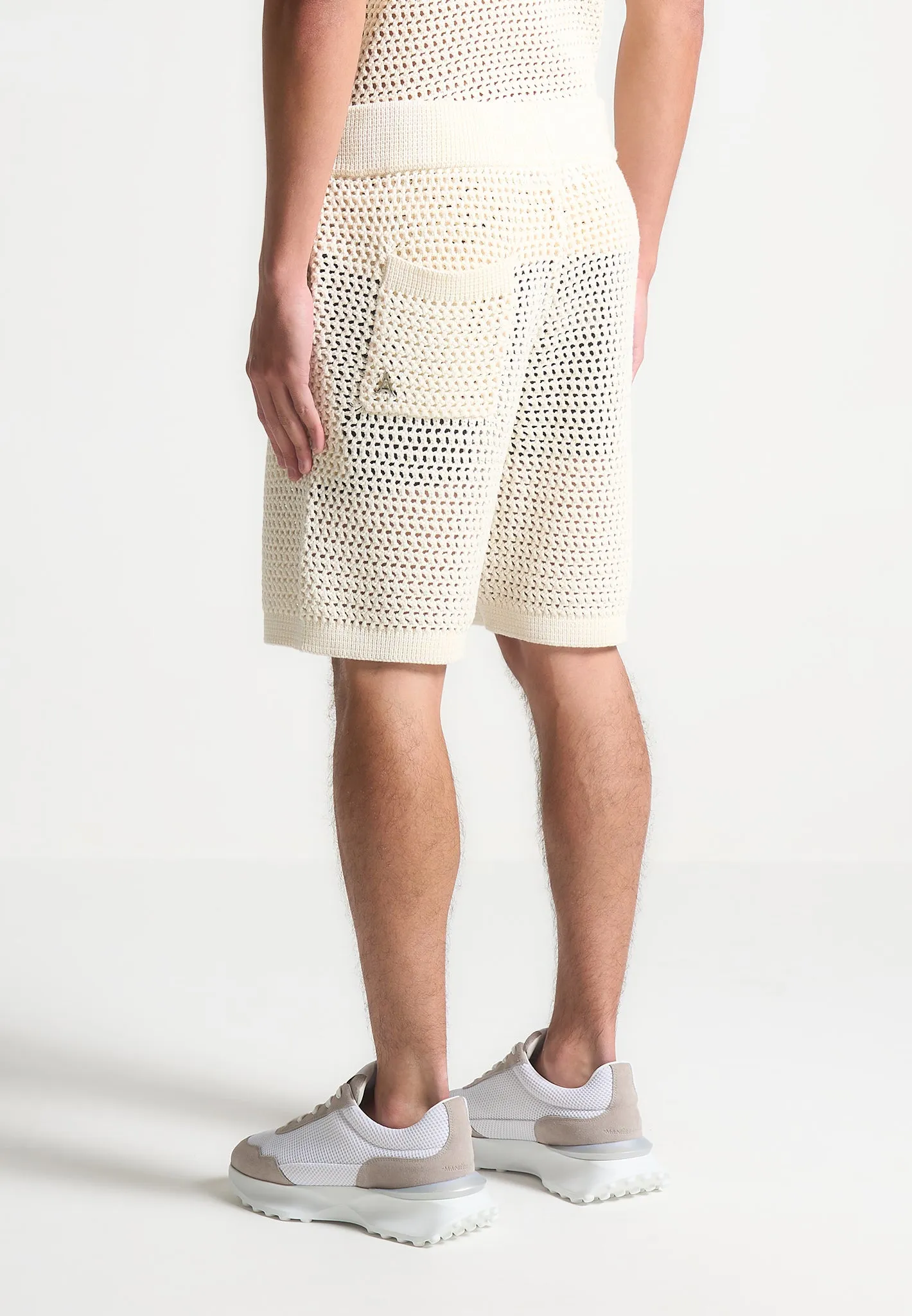 Crochet Knit Shorts - Cream sold by Maniere De Voir product image thumbnail 4