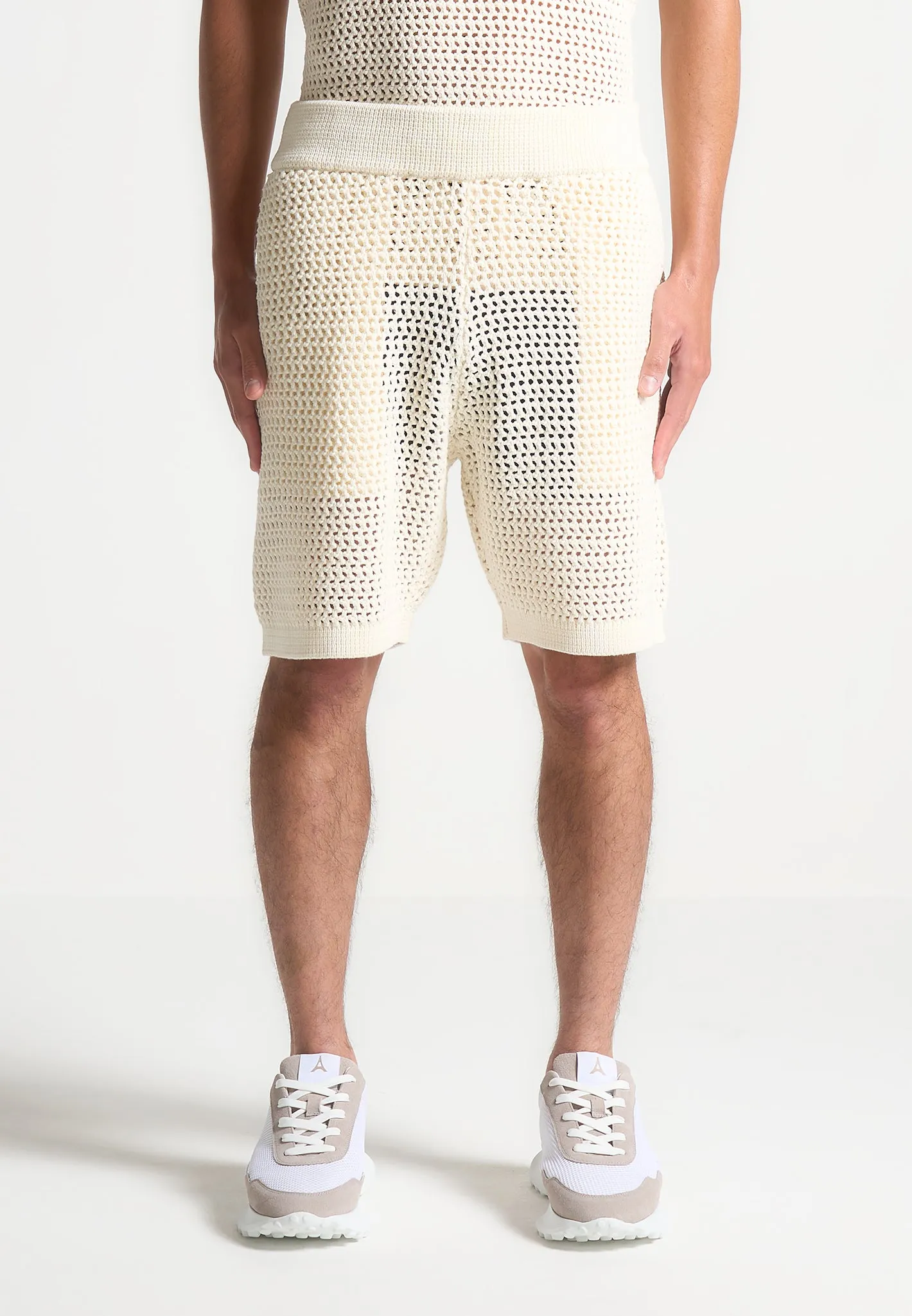 Crochet Knit Shorts - Cream sold by Maniere De Voir product image thumbnail 3