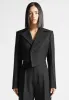 Dina - Asymmetric Tailored Cropped Blazer - Black sold by Maniere De Voir