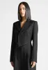 Dina - Asymmetric Tailored Cropped Blazer - Black sold by Maniere De Voir