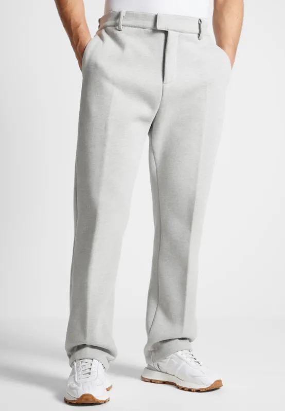 Tailored Joggers With Crease  - Light Grey Marl sold by Maniere De Voir