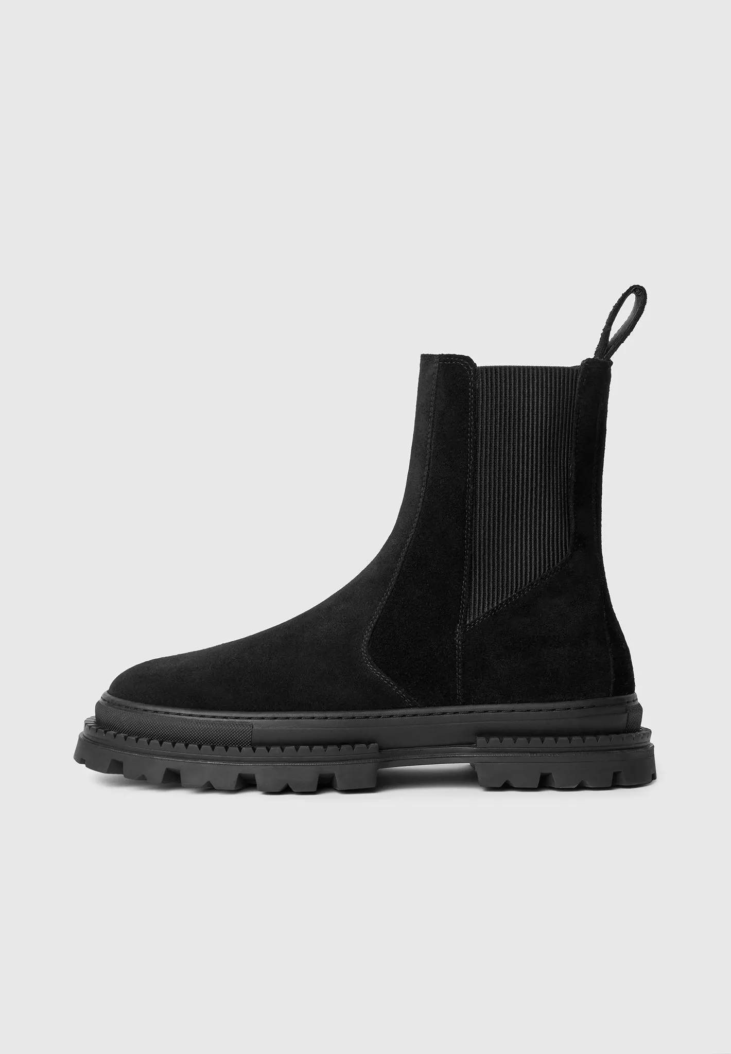 Bordeaux - Suede Chelsea Boot - Black sold by Maniere De Voir