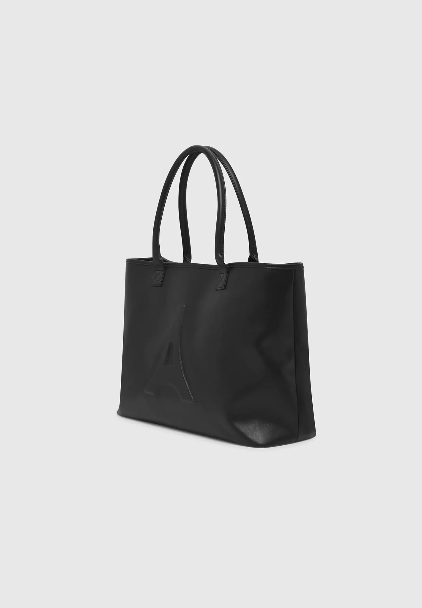 Vegan Leather Embossed Eiffel Tote - Black sold by Maniere De Voir product image thumbnail 4