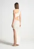 Asymmetric Crochet Knit Cut Out Maxi Dress - Cream sold by Maniere De Voir