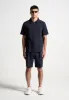 Tailored Shirt With Crease - Navy sold by Maniere De Voir