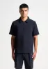 Tailored Shirt With Crease - Navy sold by Maniere De Voir