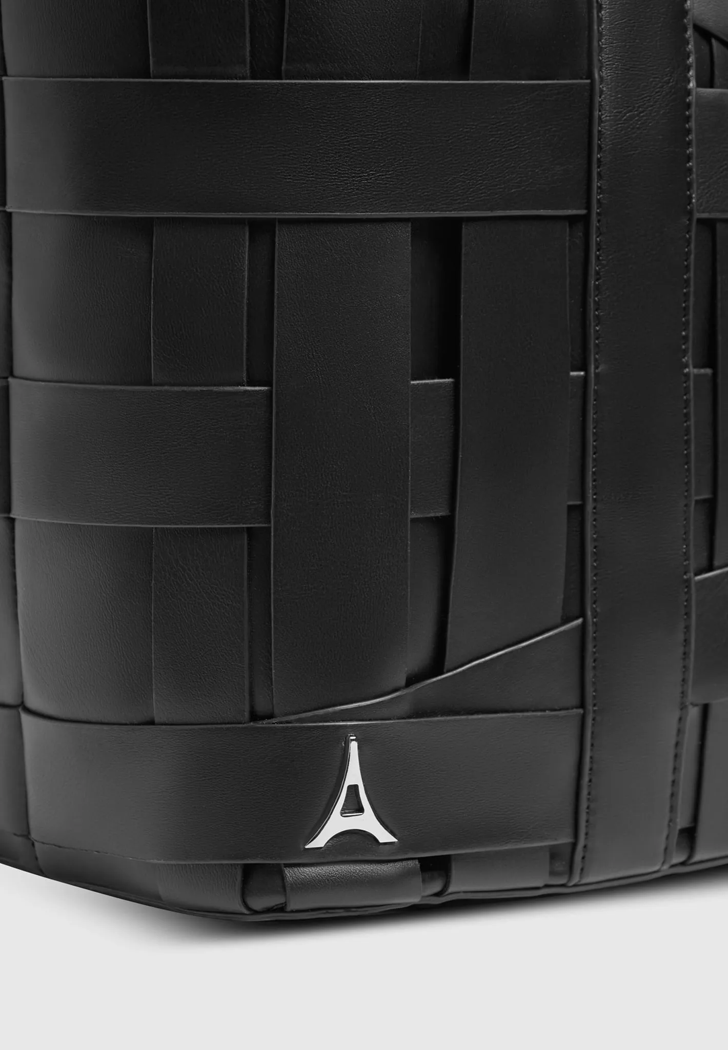 Leather Woven Tote Bag - Black sold by Maniere De Voir product image thumbnail 4