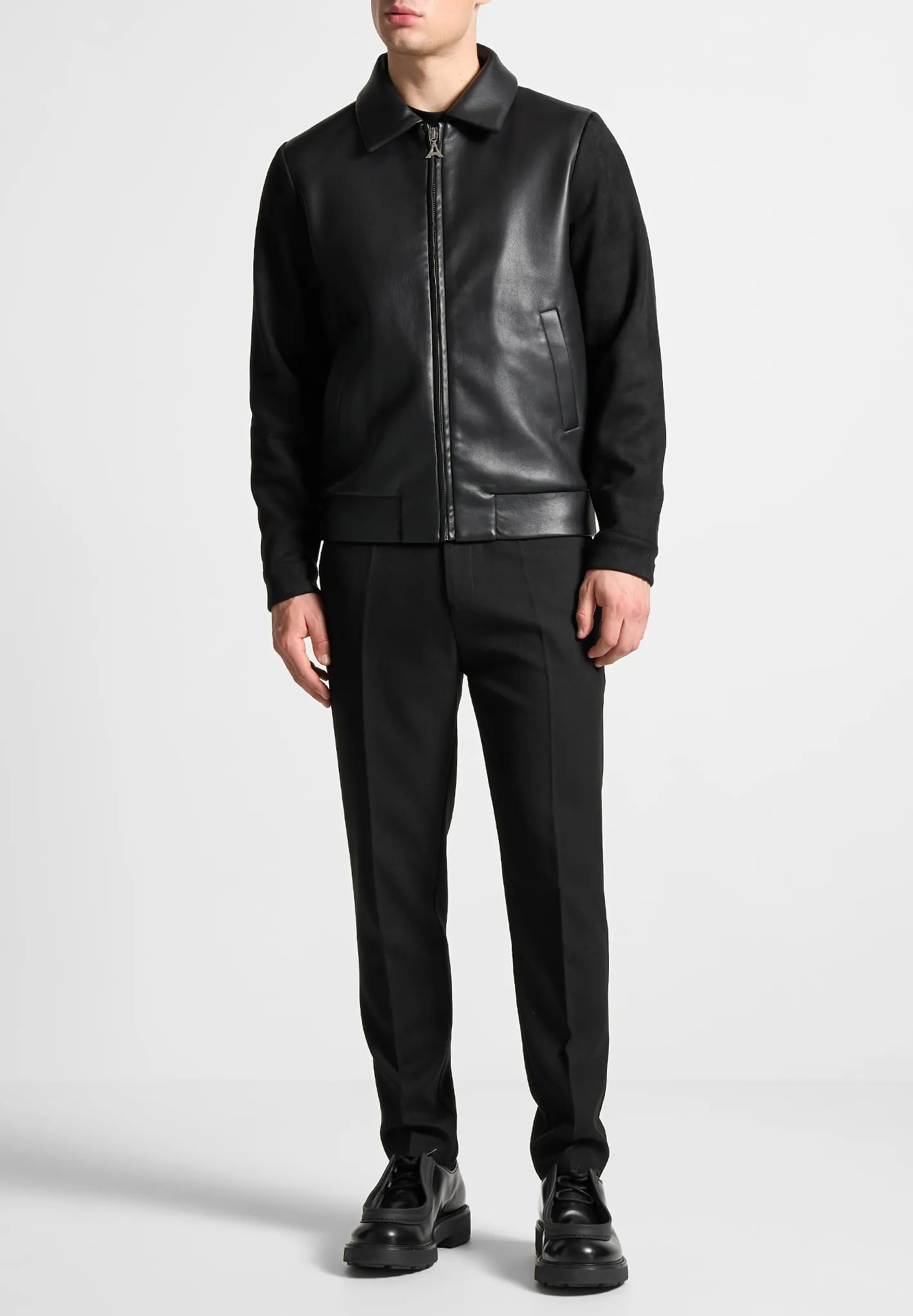 Leather & Suede Jacket - Black sold by Maniere De Voir product image thumbnail 3