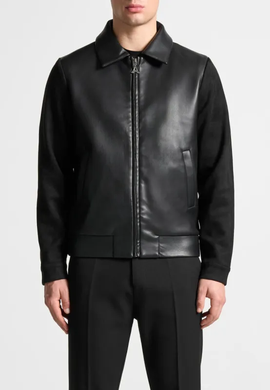 Leather & Suede Jacket - Black sold by Maniere De Voir