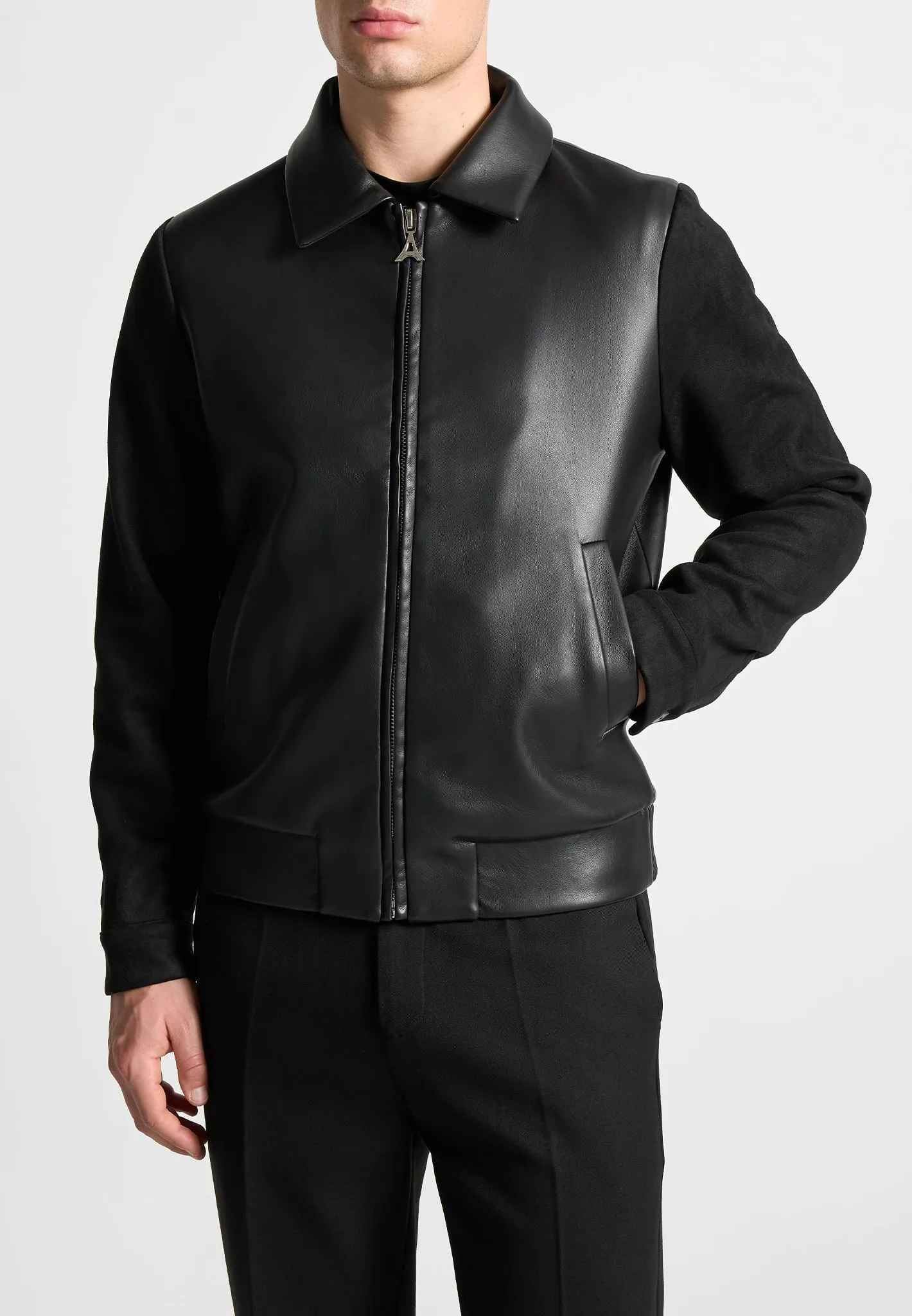 Leather & Suede Jacket - Black sold by Maniere De Voir product image thumbnail 4