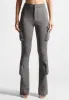 Neoprene Cargo Fit and Flare Leggings - Grey sold by Maniere De Voir