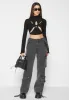Mid Rise Cargo Pants - Washed Grey sold by Maniere De Voir
