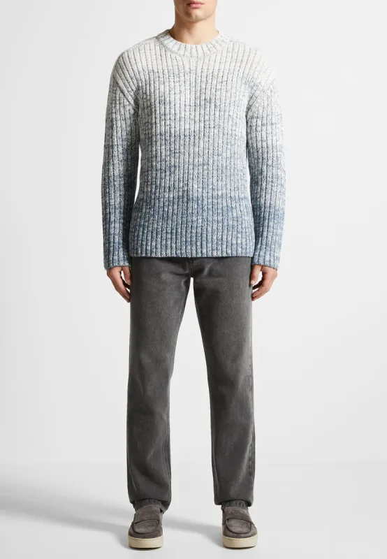 Ombré Chunky Knit Jumper - Off White/Blue sold by Maniere De Voir