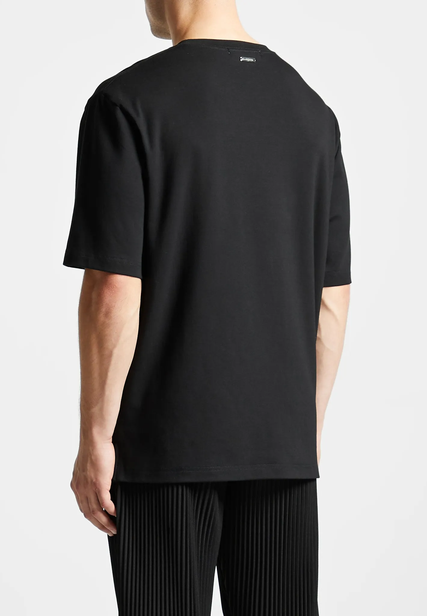Oversized Fit Cotton T-Shirt - Black sold by Maniere De Voir product image thumbnail 5