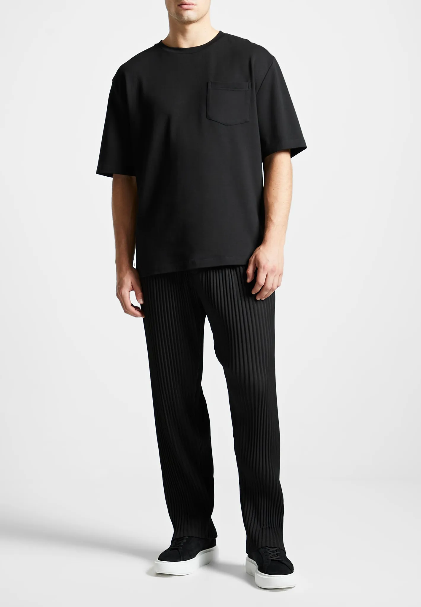 Oversized Fit Cotton T-Shirt - Black sold by Maniere De Voir product image thumbnail 3