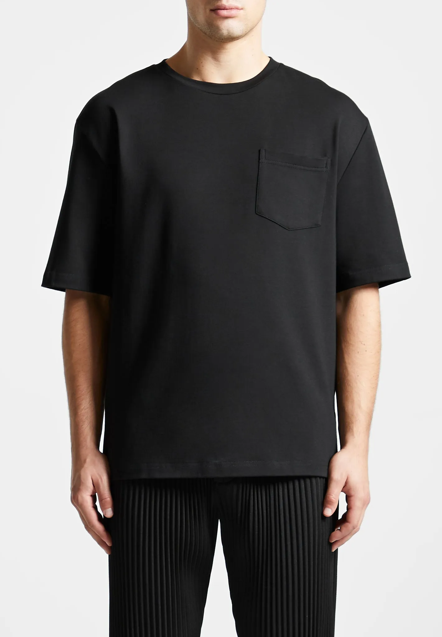 Oversized Fit Cotton T-Shirt - Black sold by Maniere De Voir product image thumbnail 2