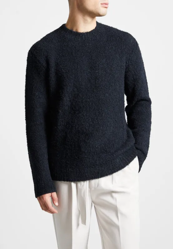Boucle Knit Jumper - Navy sold by Maniere De Voir