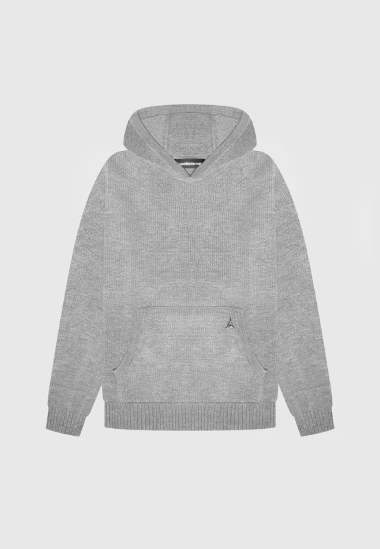 Knitted Hoodie - Light Grey Marl sold by Maniere De Voir