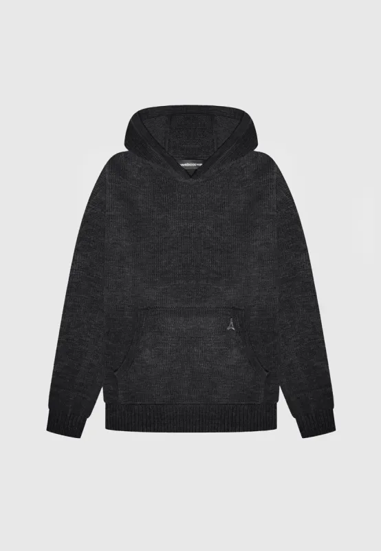 Knitted Hoodie - Black Marl sold by Maniere De Voir