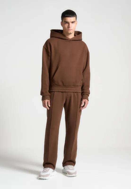 Éternel 420GSM Pintuck Joggers - Brown sold by Maniere De Voir
