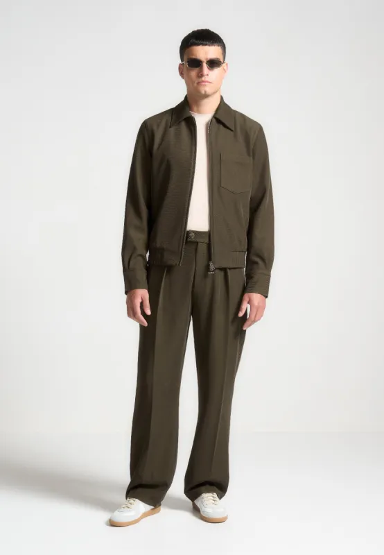 Twill Tailored Jacket - Khaki made by Maniere De Voir