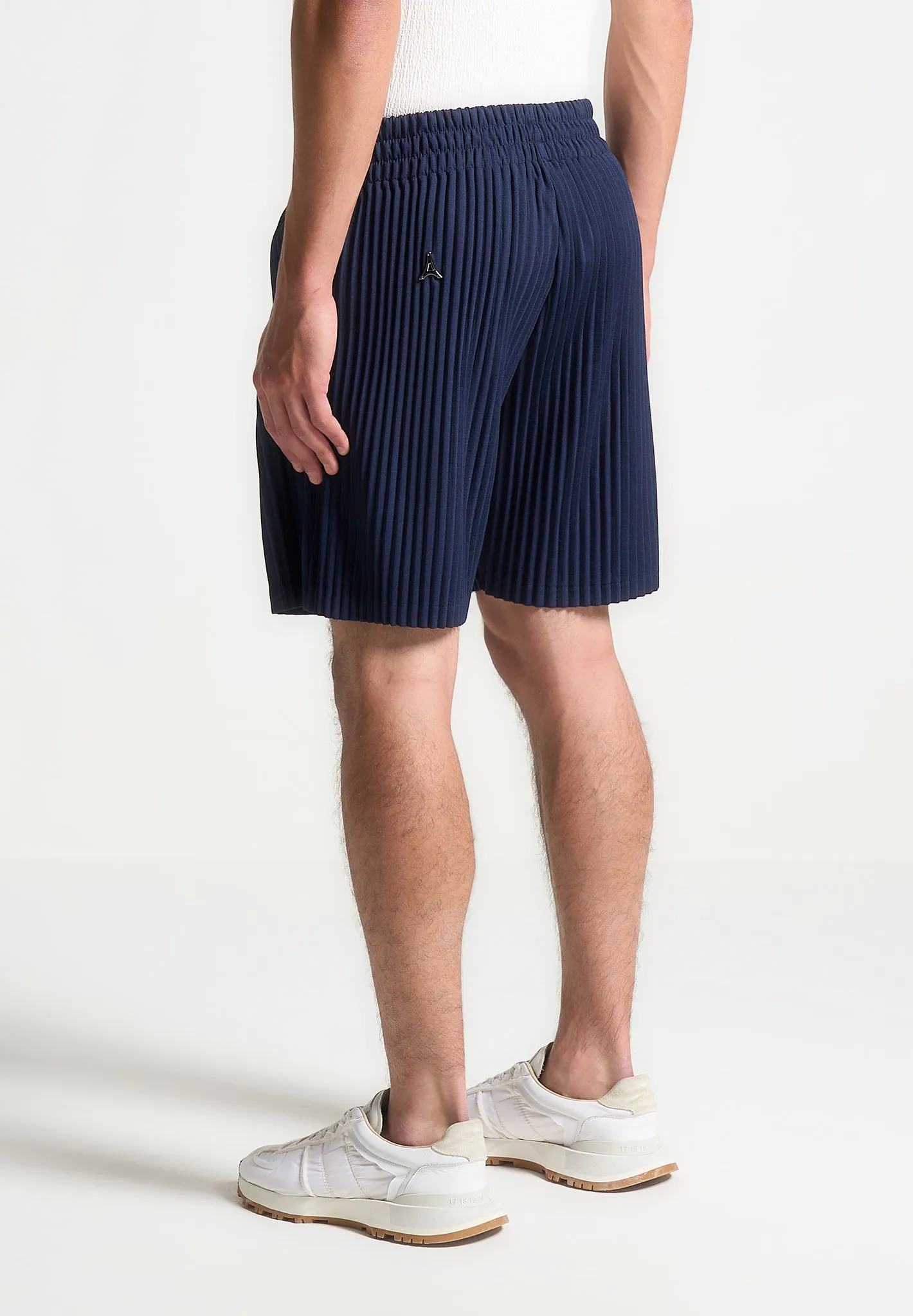 Pleated Shorts - Navy sold by Maniere De Voir product image thumbnail 5