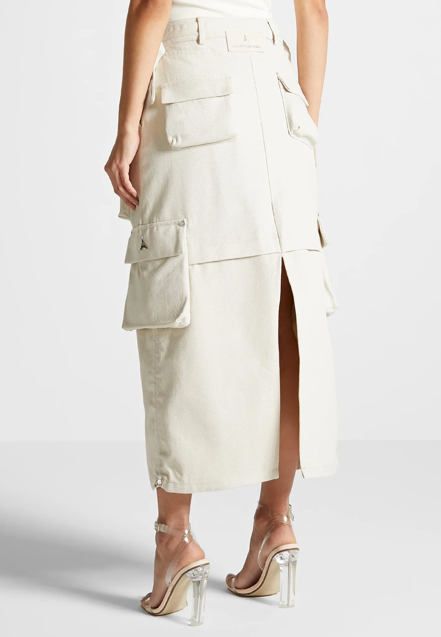 Cargo Midaxi Skirt - Beige sold by Maniere De Voir product image thumbnail 5